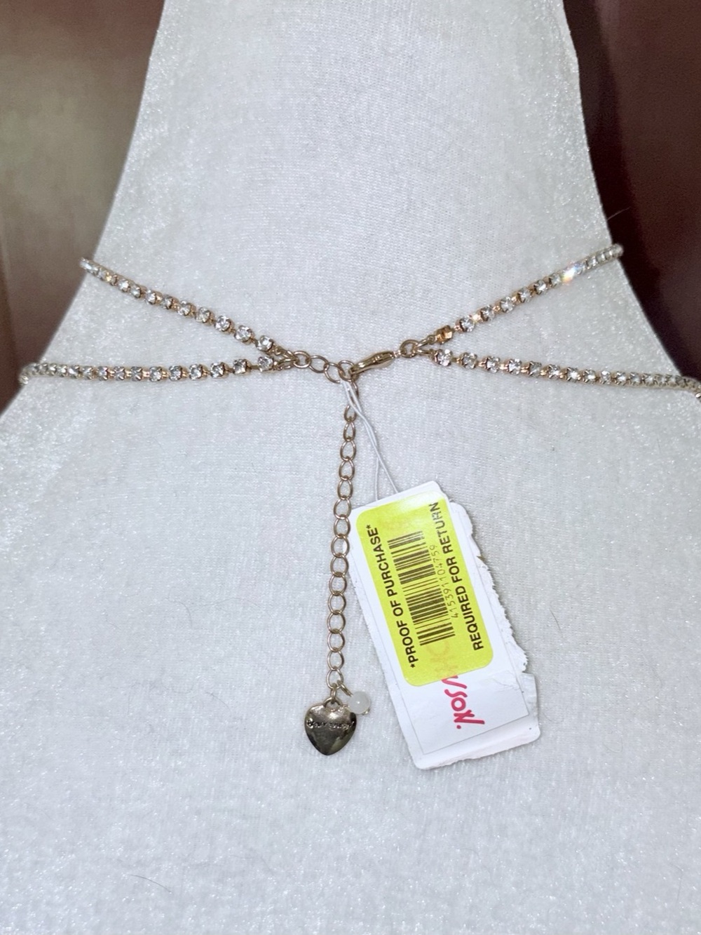 Betsey Johnson Daisy Y-Necklace, highlighted by its whimsical pink and white opa - Picture 5 of 6